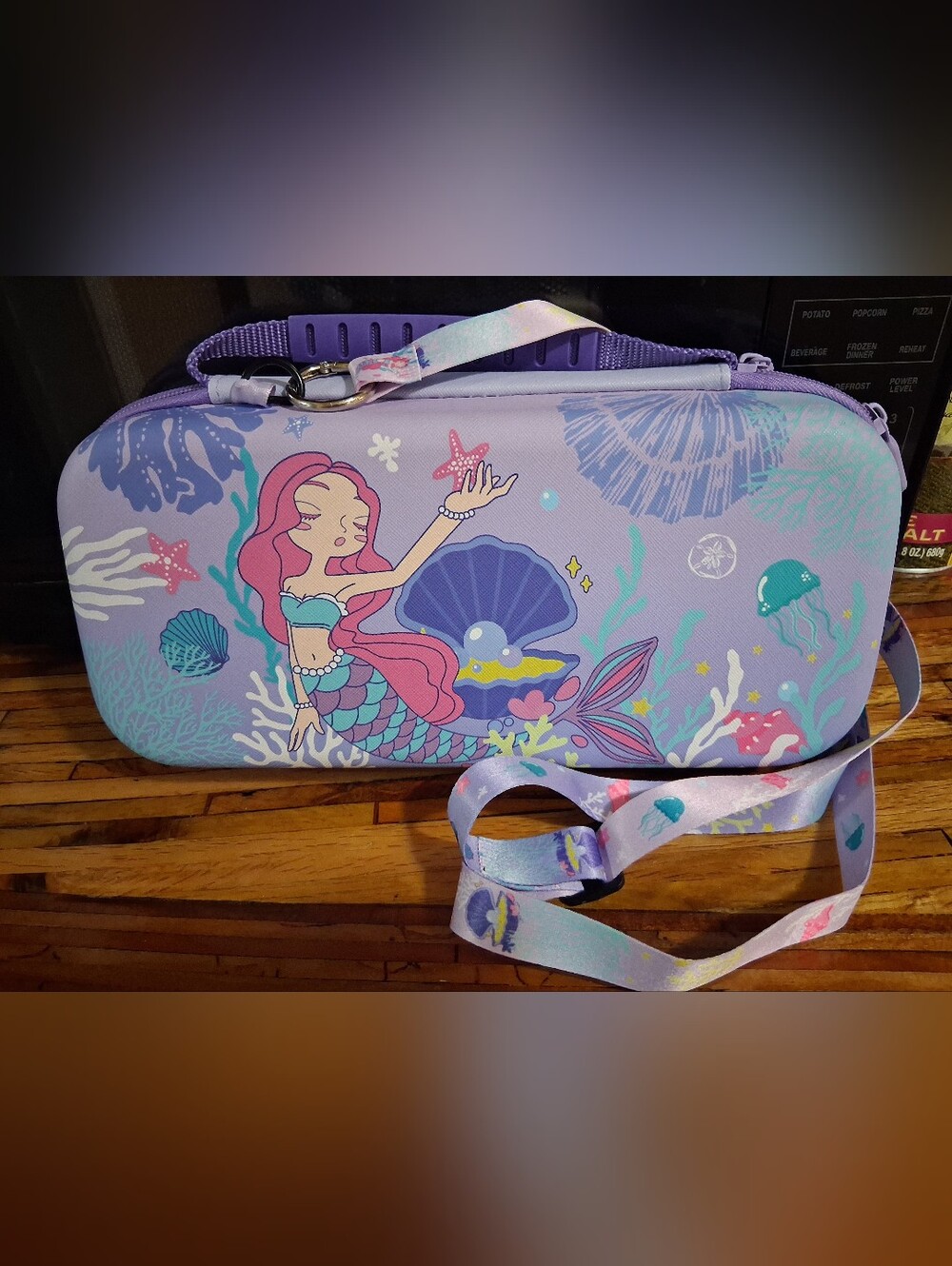 Purple Mermaid Themed Electronics Carrying Case